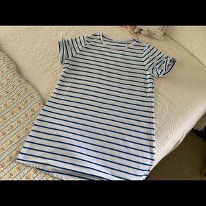 Candace Cameron Bure Striped Shirt dress (XL)